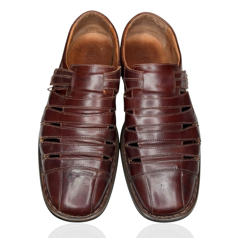 Josef Seibel Steven Brown Leather Comfort Loafers Fisherman Men's EU 46 US‎ 12